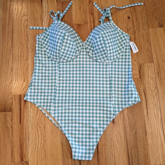 Old Navy Swim Old Navy Gingham Swimsuit Poshmark